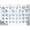 40pc Nail Art Decals WaterSlide Nail Transfers Stickers - Military US Air Force AF Blue Wings Heart Nail Decals - Salon Quality! DIY Nail Accessories