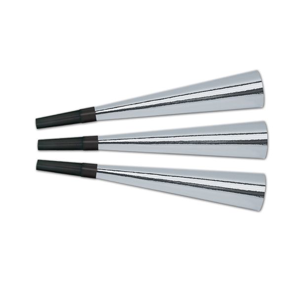 Pkgd Foil Horns (silver) (15/Pkg)
