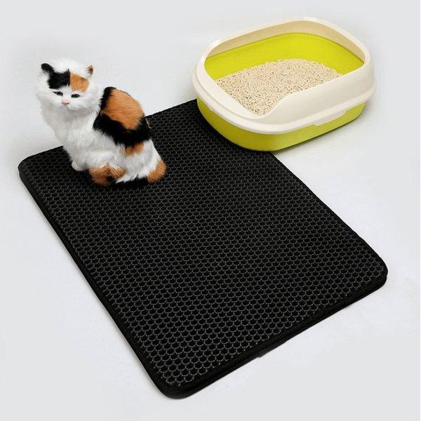 Cozypaws Double Layer Cat Litter Mat - Black / S