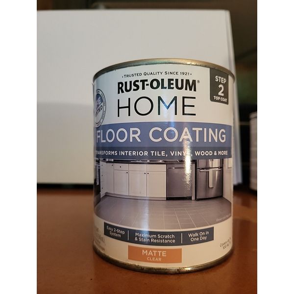 Rust-Oleum Home FLOOR COATING 1 qt. Tile Vinyl Wood Matte Clear  NEW!