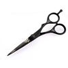 Professional Hair Scissors, Eye Catching Flower Details - Offset - Black - 5.5 inch