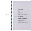FOSHISY Plastic Binding Combs 21 Ring A4 8mm Comb Binding Spines, 40 Sheet Capacity, Pack of 100, Assorted Colours