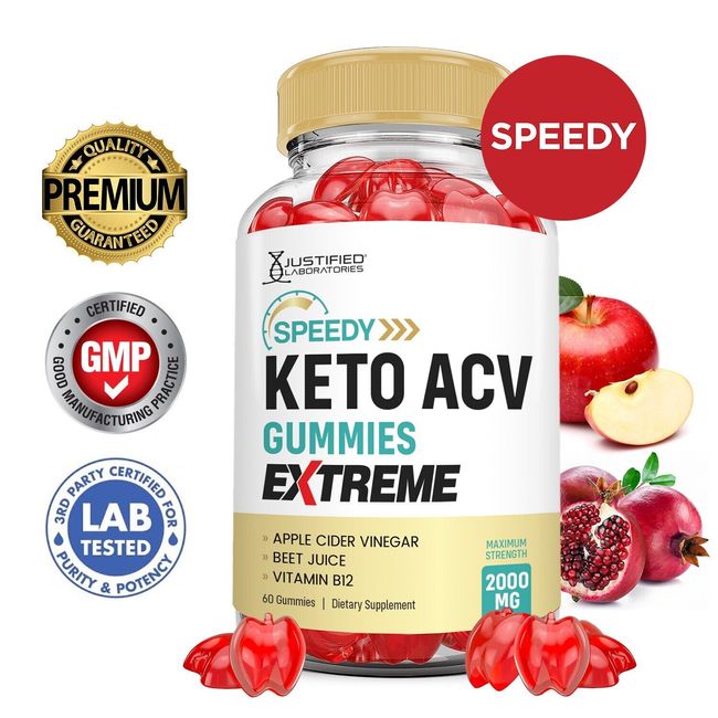 Speedy Keto Extreme ACV Gummies 2000MG Apple Cider Vinegar 60 Gummys