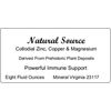 Natural Source Colloidal Zinc, Copper & Magnesium - Eight Oz Bottle
