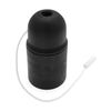E27 Pull Chain Lampholder,E26 E27 Vintage Keyless Phenolic Edison ES Screw Base Plastic Light Socket Pendant Fitting Set (Black)