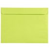 JAM PAPER 9 x 12 Booklet Colored Envelopes - Ultra Lime Green - 25/Pack