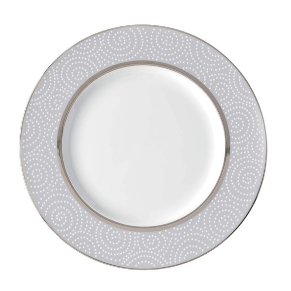 Lenox Pearl Beads Accent Plate, 1.05 LB, Taupe/Grey