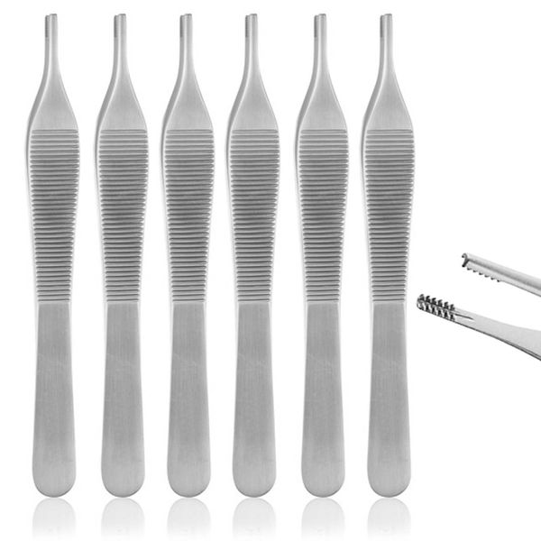 AA PRO Set of 6 Assorted ADSON Tissue Brown Dressing Forceps 4.75" Instruments A+ Quality