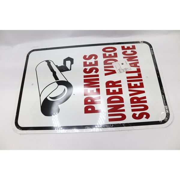 Hy-Ko Premises Under Video Surveillance Sign Aluminum 12" x 18" HW-201