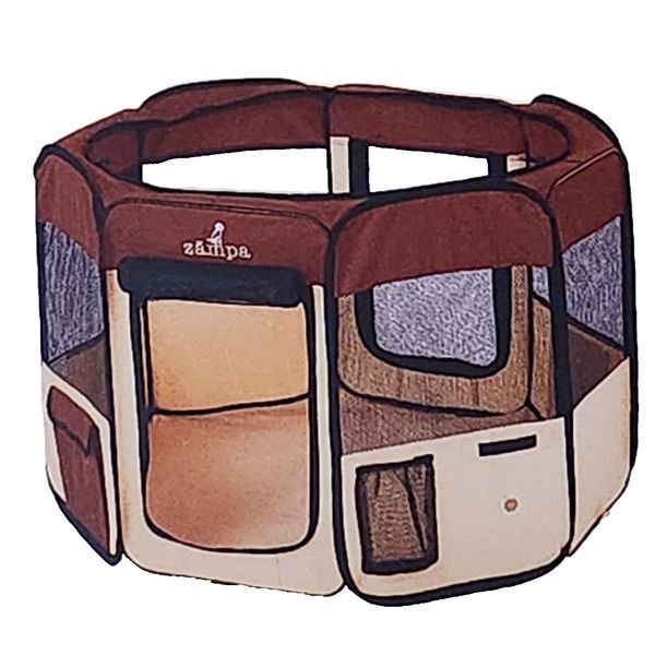 Zampa Pet Playpen Foldable Portable Dog/Cat/Puppy Kennel Medium