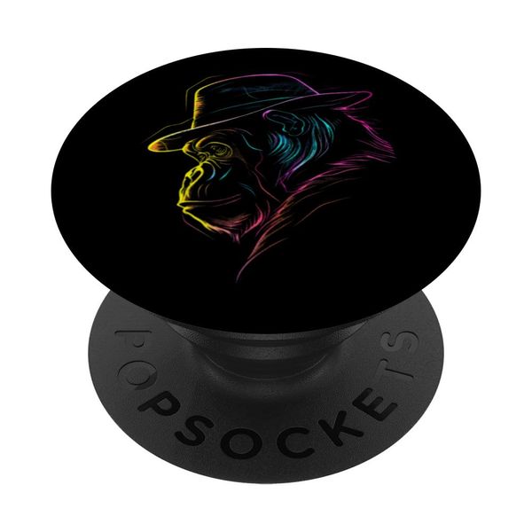 Vivid Colors Primate With Hat Profile PopSockets Adhesive PopGrip