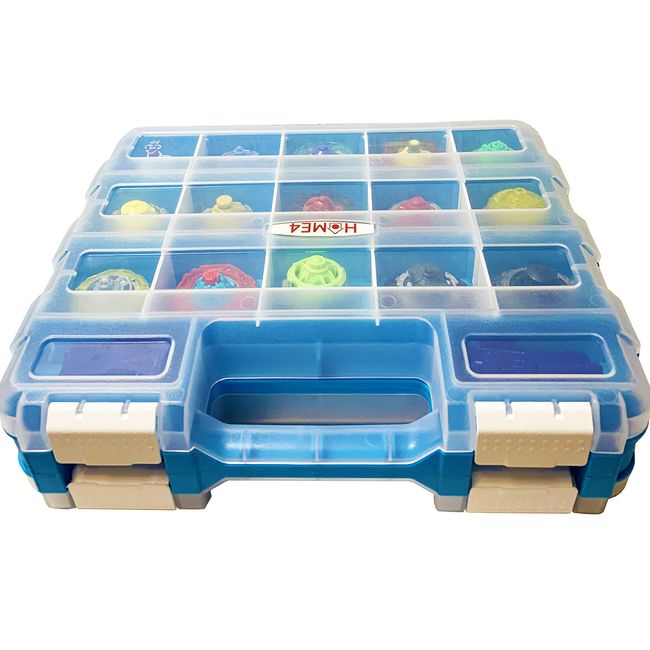 Double-Sided Adjustable Compartments Storage Container