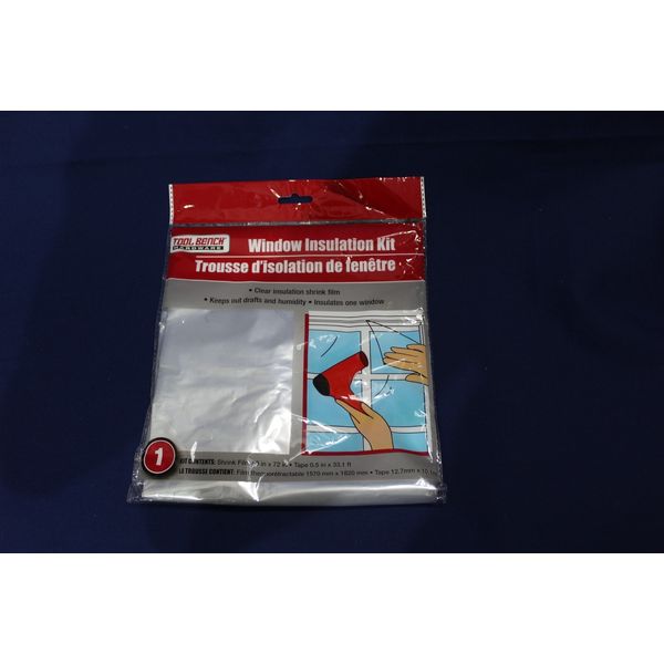Tool Bench Hardware Window Insulation Kit - 60in x 72in Shrink Film