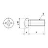 Stainless Steel/Fabric (+) Small Head Pan Head Machine Screw M4 x 12 (10 Pieces)