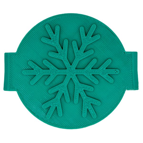 Snowflake Christmas Cookie Stamp Fondant Embosser 6cm (2.36 inches) for Baking, Icing, Fondant, Biscuits, Cookie, Cupcake, Decoration - Made in UK - The Cookie Factory