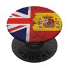 United Kingdom & Spain Flags - British Spanish PopSockets Adhesive PopGrip
