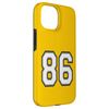 Number 86 in Black, White and Gray Case for iPhone 15