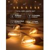 50FT LED Outdoor String Lights with Edison Shatterproof Bulbs, Weatherproof Stra