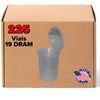 225 Clear Translucent - 19 DRAM Pop Top Bottles - Smell Proof Containers