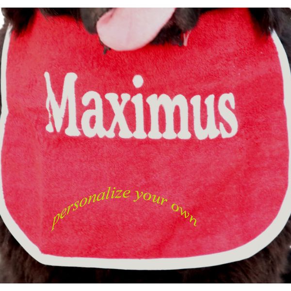 Personalized dog slobber bib - High quality waterproof material - super comfortable & adjustable neck strap