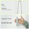 Garden Pegs 50pcs Sturdy Galvanised Steel Ground Stakes 6" U-Shape Trapezoidal-Head Metal Weed Membrane Pegs Sheet Turf Fake Artificial Grass Pins Staple Hook Spike Anchor Fencing Netting Landscaping
