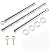 EXREIZST Black bar and 4 Black Straps Set, Black