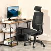 Home Computer Chair with 3D Armrests, Recline Function and Swivel Wheels, Black