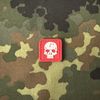 💀 SKULL (RED) PVC Morale Patch Hook Back RANGER EYE EDC KIT Small Mini ONE INCH