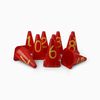 Numbered drilled cones (Set of 10 cones - Red)