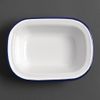 Olympia Enamel Pie Dish Rectangular 180 x 135mm 2(H) x 7(W) x 5.2(D)"