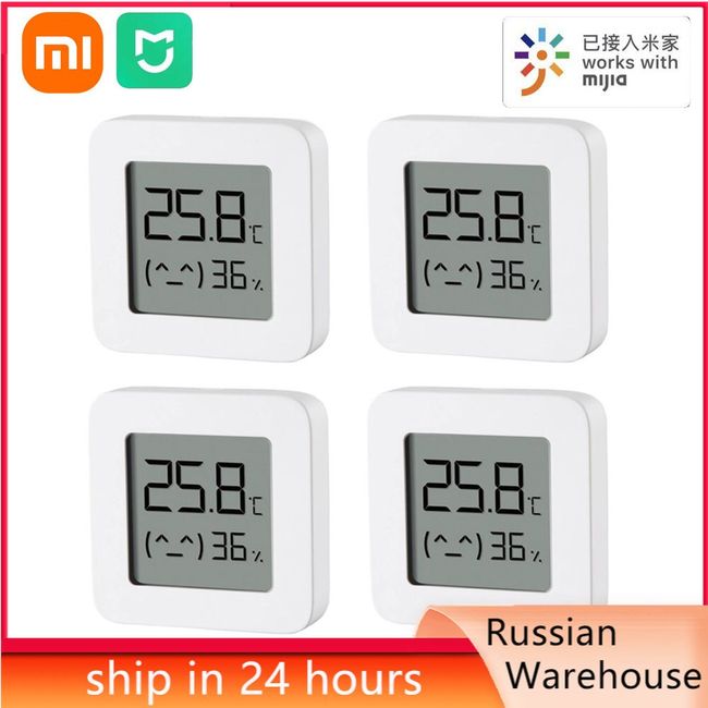 XIAOMI 4pcs Mijia Bluetooth Thermometer Hygrometer 2 White