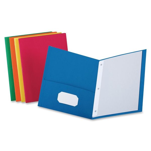 2-Pocket Paper Folders with Fasteners, Color Vary, Brand Vary, Pack of 10