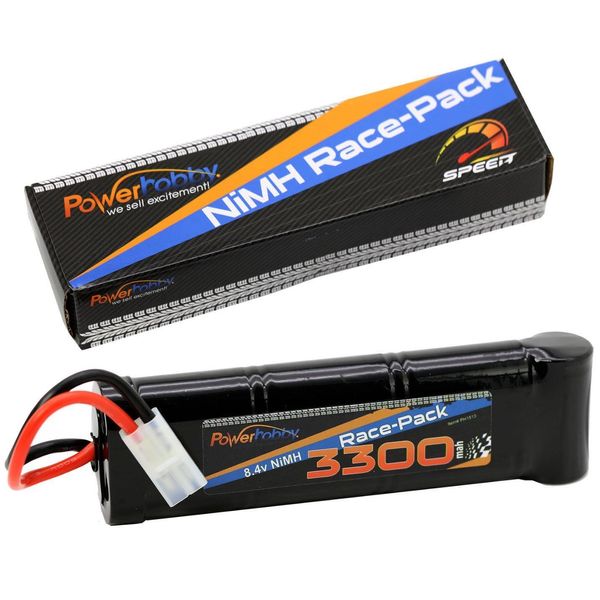 Powerhobby 8.4V 7-Cell 3300mah Nimh Flat Battery Pack w Tamiya Plug