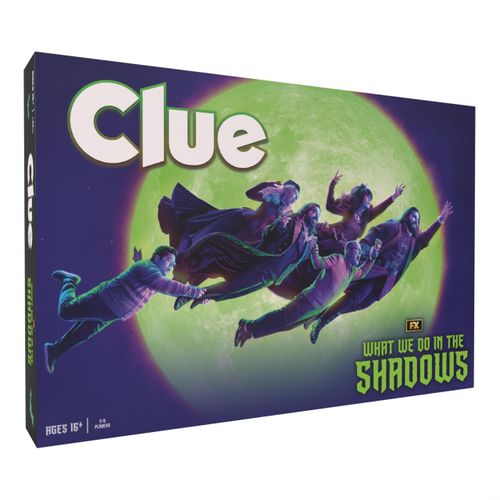 CLUE: What We Do in The Shadows, Classic Board Game Inspired by The FX TV Series, Solve The Mystery of The Missing 100% Witch Skin Hat with Laszlo, Nandor, Nadja & More, Officially Licensed Merch
