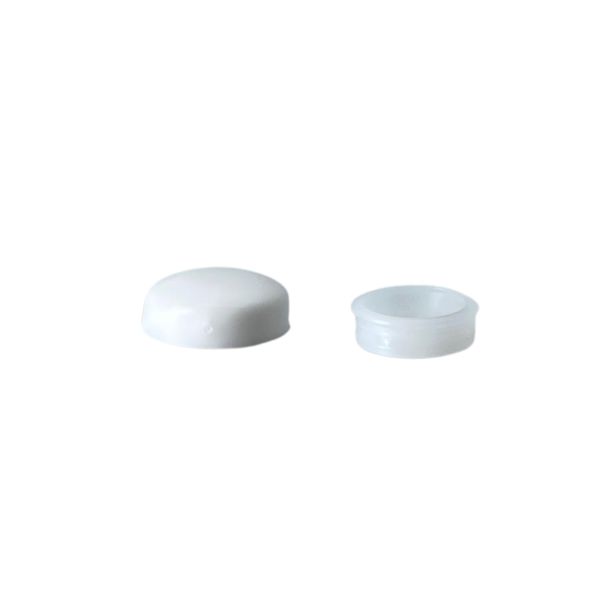 CRL White Countersunk Large Snap Cap Screw Covers - Package of 100