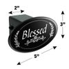 GRAPHICS & MORE Blessed Halo On Black Oval Tow Trailer Hitch Cover Plug Insert