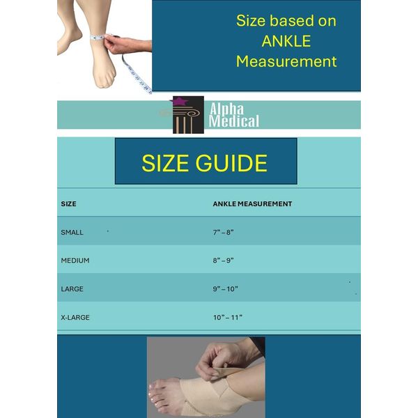 Alpha Medical Adjustable Figure 8 Support Elastic Ankle Brace (Xlarge)