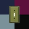 AMERELLE 84T4RB Steps Quadruple Toggle Cast Metal Wallplate in Rustic Brass