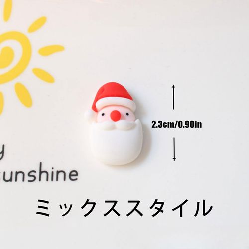 Christmas Decoration Parts, Set of 24, DIY Materials, Phone Case, Accessories, Resin, Enclosed, Santa Claus, Snowman, Bell, Christmas Tree, Bear, Cute, Decoration, Handmade DIY Jewelry, Christmas,