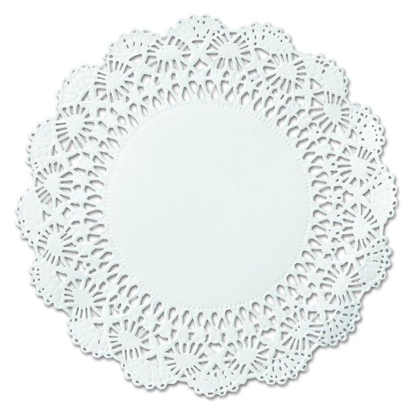 Hoffmaster 500239 12" White Round Cambridge Lace Doily | 1000/Case