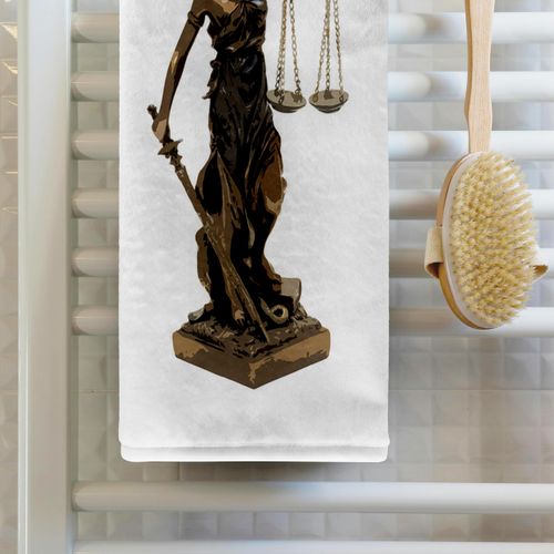 3dRose 22x30 Bath Hand Pool Towel - Attorney at Law – Scales of Justice Digital Design Symbols – Law