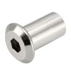 sourcing map M10x21mm Hex Socket Head Insert Nut Screw Post Sleeve Nut for Furniture 10pcs