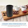 HEMOTON Black Coffee Creamer Pitcher, 10 oz, Ceramic, Dishwasher Safe