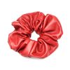 Stylish Leather Leather Scrunchie Red Hair Elastic Hair Accessory Cute Korean Women's (Wine Red)