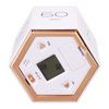 Hilitand Compact Battery Operated Flip Timer Cube Timer Magnetic Mute Function Time Management (White)