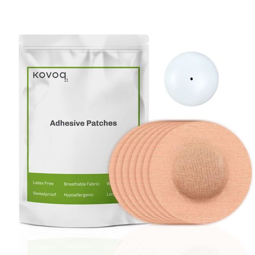 25pcs Sensor Covers for Freestyle Libre 2 with 1 Hardshell Cover, No Glue on Sensor, 1-Hand Patching, Waterproof Adhesive Patch for Kids, Men, Women, CGM Overpatches, Libre 14 Day Sensor Patch
