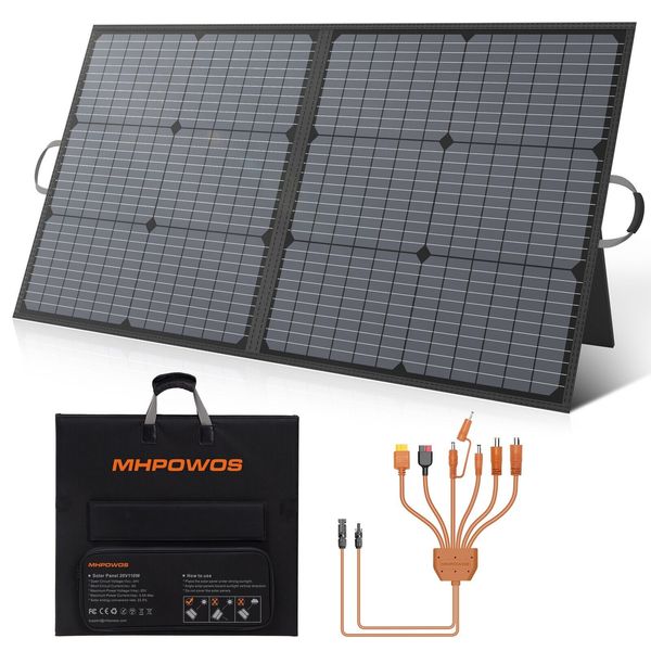 MHPOWOS 110 watt Solar Panel Foldable for Ecoflow RIVER 3 Portable Power Station