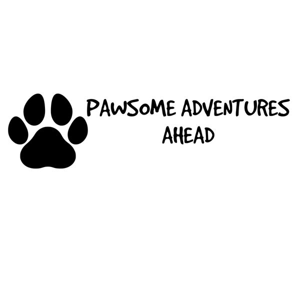 Pawsome Adventures Ahead CAR VAN DECAL STICKER