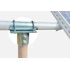Solar Panel Array Ground Mounting Bracket Top Cap 2.5" (2 7/8" OD) Pipe