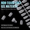 TOMICCA Nail Tip Sanded Nail Tip Short Full Cover Plain Tip Clear Tip Practice Commercial Use